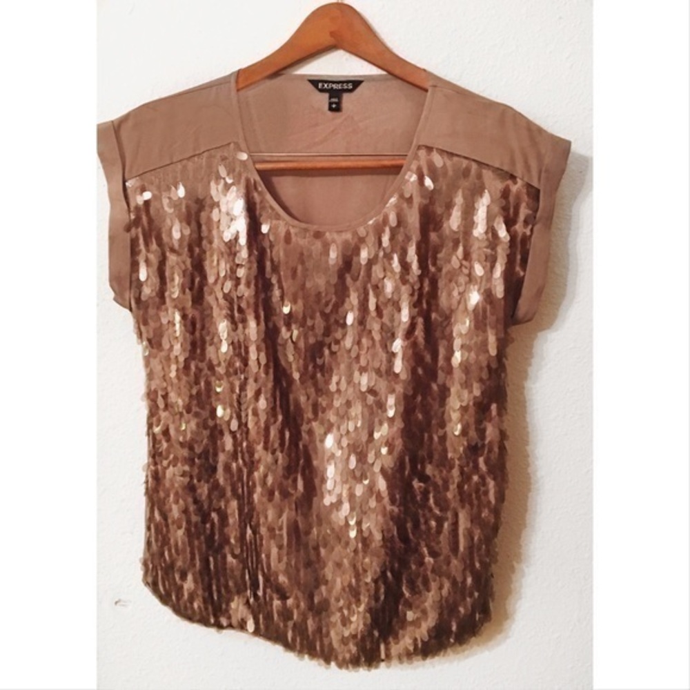 Express sequin embellished blouse nwot